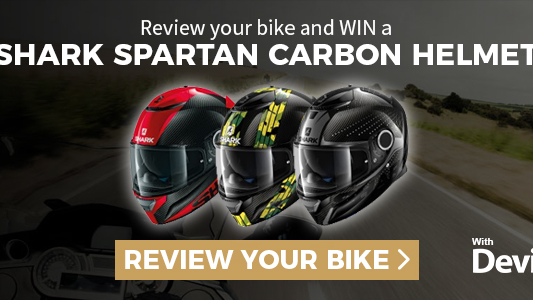 A chance to win a Shark helmet worth £400 – just by telling us about your bike